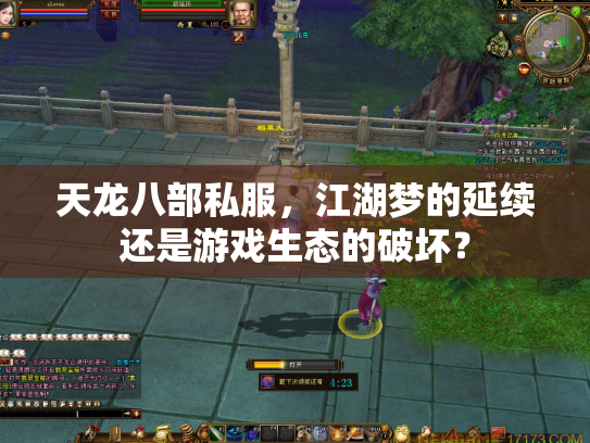 天龙八部私服，江湖梦的延续还是游戏生态的破坏？