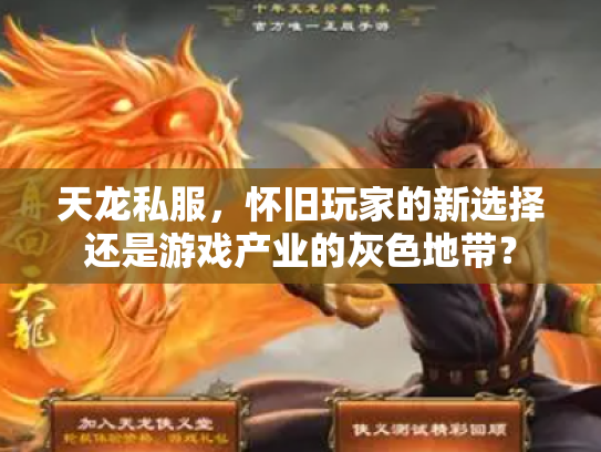 天龙私服，怀旧玩家的新选择还是游戏产业的灰色地带？