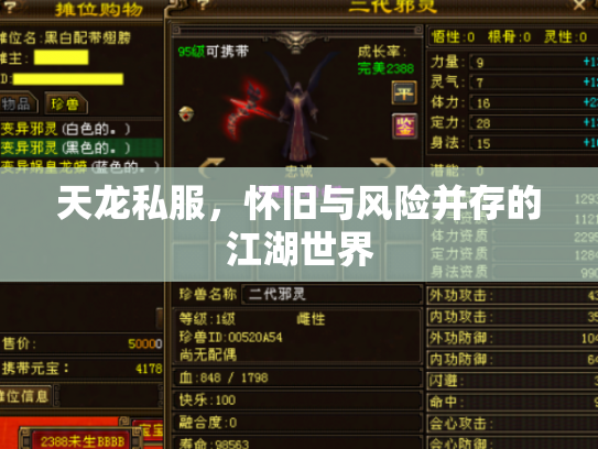 天龙私服，怀旧与风险并存的江湖世界