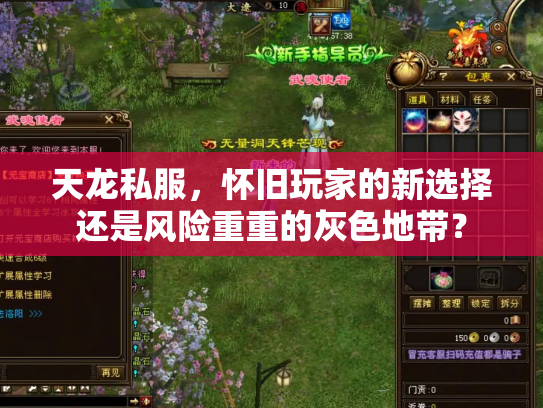 天龙私服，怀旧玩家的新选择还是风险重重的灰色地带？