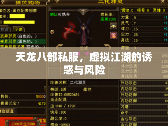 天龙八部私服，虚拟江湖的诱惑与风险