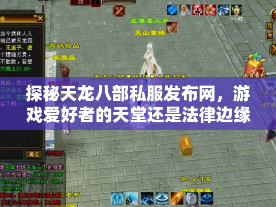 探秘天龙八部私服发布网，游戏爱好者的天堂还是法律边缘的禁区？