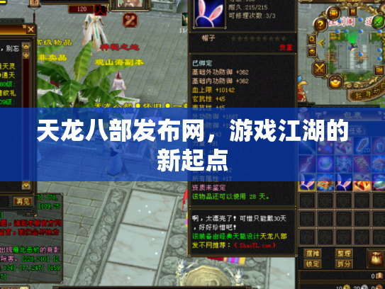 天龙八部发布网，游戏江湖的新起点