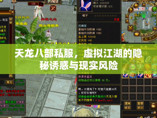 天龙八部私服，虚拟江湖的隐秘诱惑与现实风险