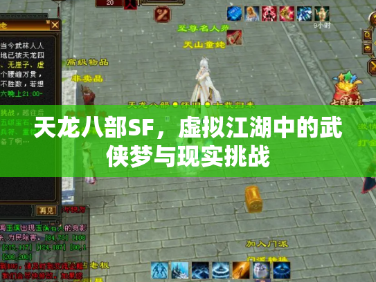 天龙八部SF，虚拟江湖中的武侠梦与现实挑战