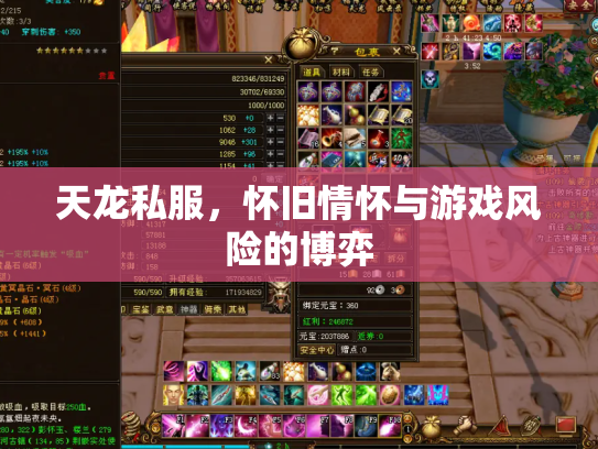 天龙私服，怀旧情怀与游戏风险的博弈