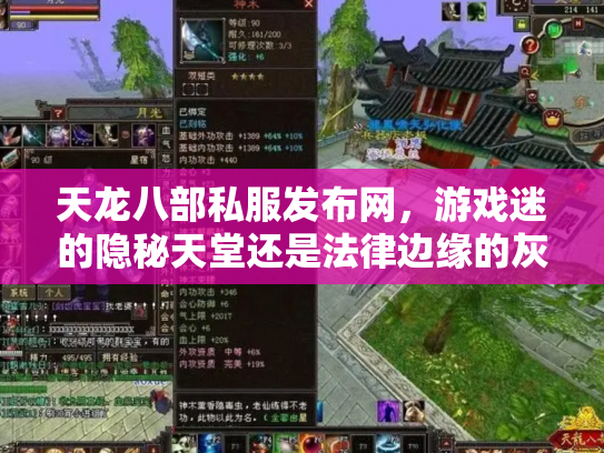 天龙八部私服发布网，游戏迷的隐秘天堂还是法律边缘的灰色地带？