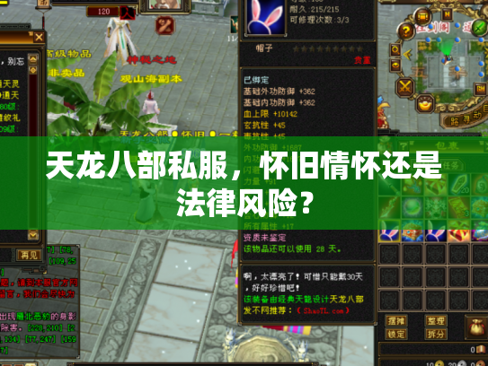 天龙八部私服，怀旧情怀还是法律风险？
