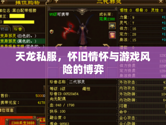 天龙私服，怀旧情怀与游戏风险的博弈