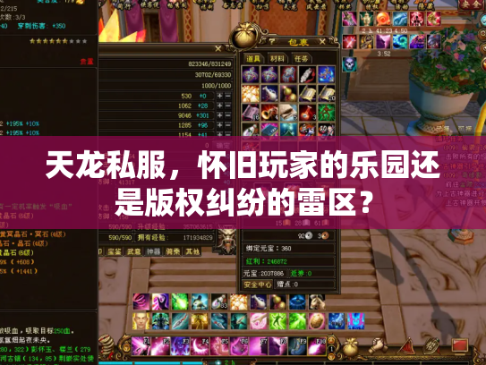 天龙私服，怀旧玩家的乐园还是版权纠纷的雷区？