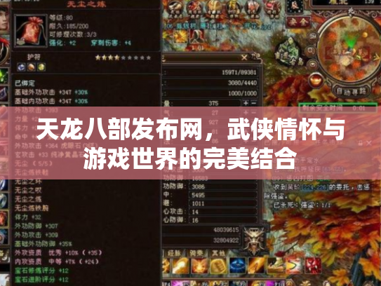 天龙八部发布网，武侠情怀与游戏世界的完美结合
