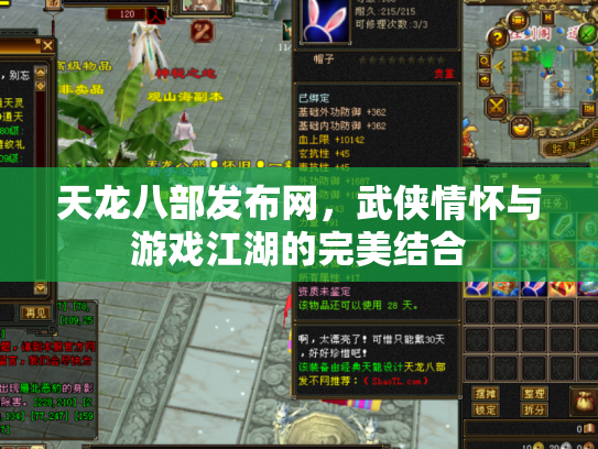 天龙八部发布网，武侠情怀与游戏江湖的完美结合
