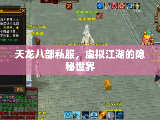 天龙八部私服，虚拟江湖的隐秘世界