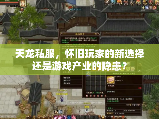 天龙私服，怀旧玩家的新选择还是游戏产业的隐患？