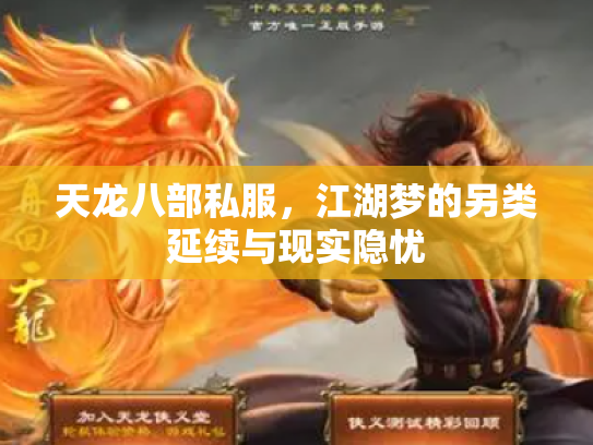 天龙八部私服，江湖梦的另类延续与现实隐忧