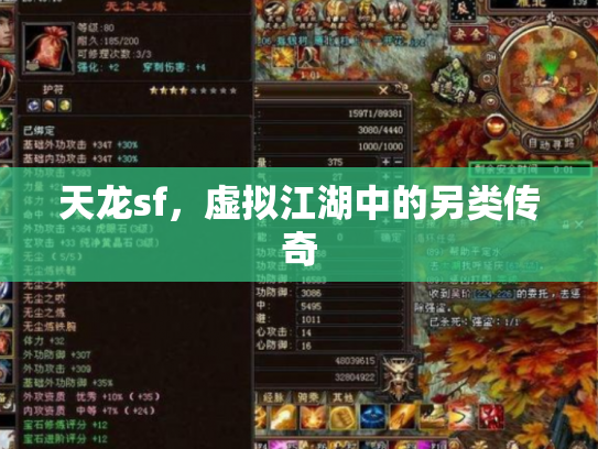 天龙sf，虚拟江湖中的另类传奇