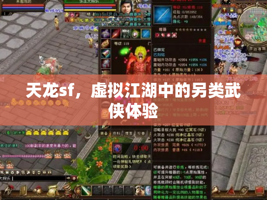 天龙sf，虚拟江湖中的另类武侠体验