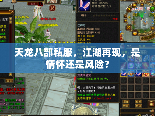 天龙八部私服，江湖再现，是情怀还是风险？