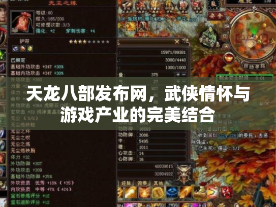 天龙八部发布网，武侠情怀与游戏产业的完美结合