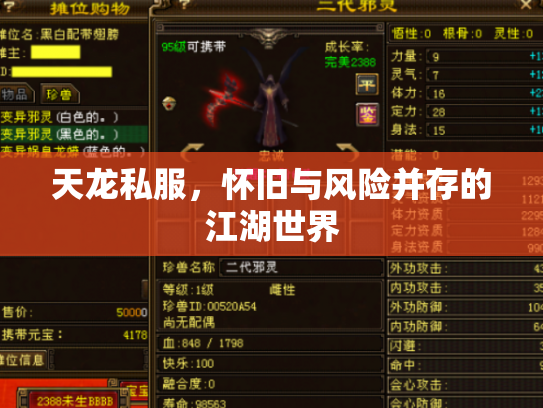 天龙私服，怀旧与风险并存的江湖世界