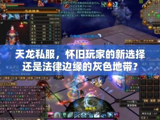 天龙私服，怀旧玩家的新选择还是法律边缘的灰色地带？