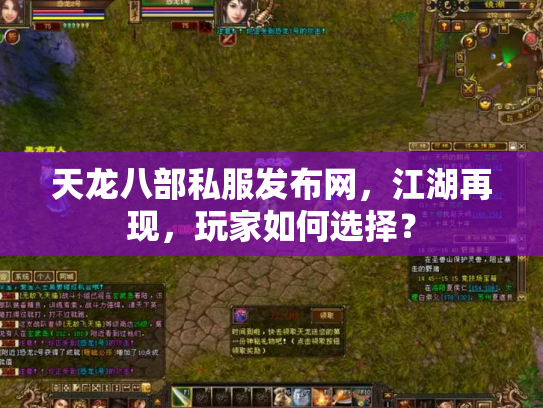 天龙八部私服发布网，江湖再现，玩家如何选择？