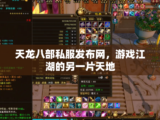 天龙八部私服发布网，游戏江湖的另一片天地