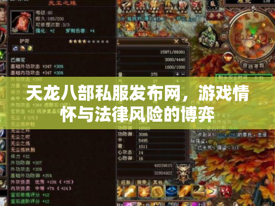 天龙八部私服发布网，游戏情怀与法律风险的博弈