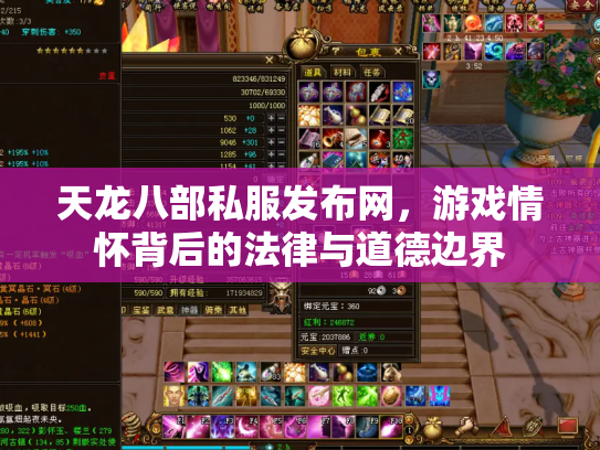 天龙八部私服发布网，游戏情怀背后的法律与道德边界