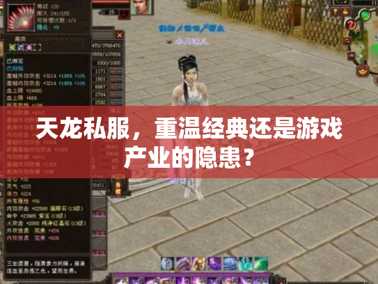 天龙私服，重温经典还是游戏产业的隐患？