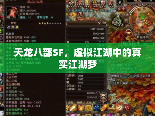 天龙八部SF，虚拟江湖中的真实江湖梦