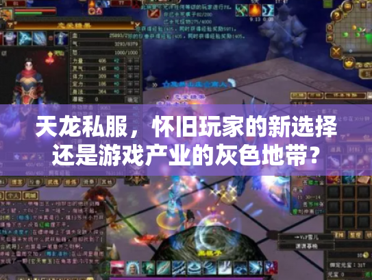 天龙私服，怀旧玩家的新选择还是游戏产业的灰色地带？