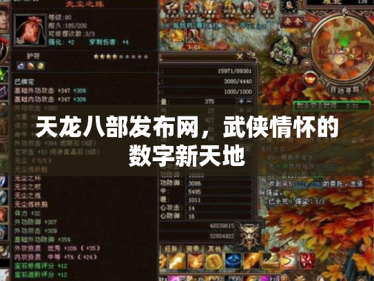 天龙八部发布网，武侠情怀的数字新天地