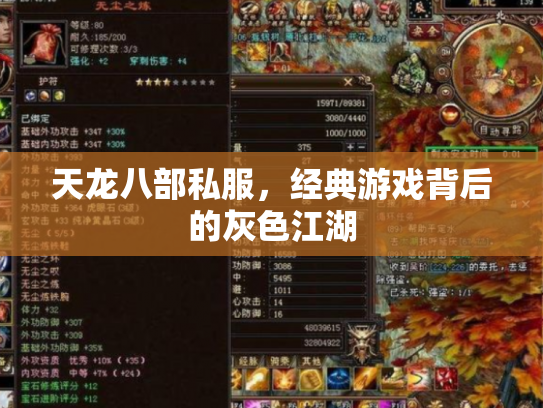 天龙八部私服，经典游戏背后的灰色江湖