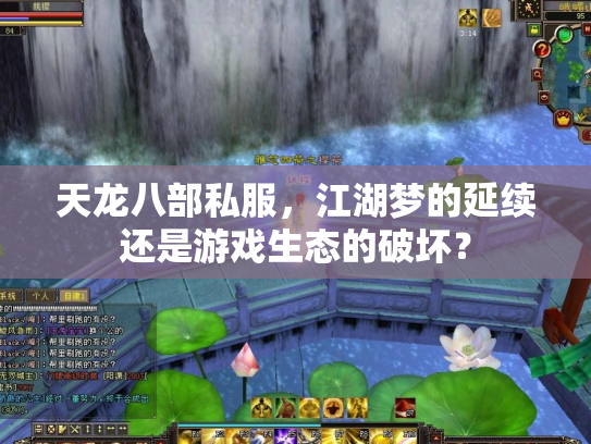 天龙八部私服，江湖梦的延续还是游戏生态的破坏？
