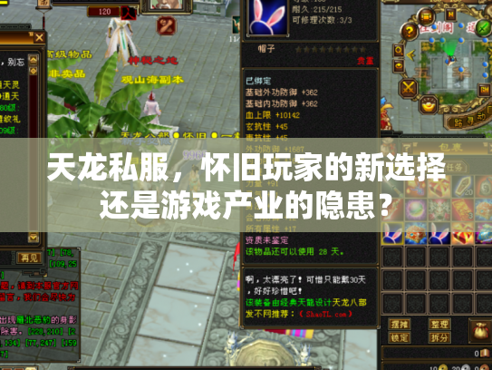 天龙私服，怀旧玩家的新选择还是游戏产业的隐患？