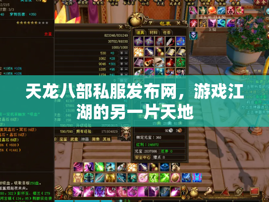 天龙八部私服发布网，游戏江湖的另一片天地