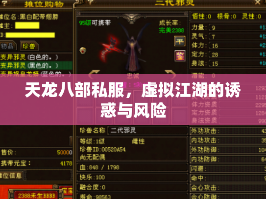 天龙八部私服，虚拟江湖的诱惑与风险