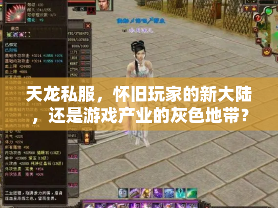 天龙私服，怀旧玩家的新大陆，还是游戏产业的灰色地带？