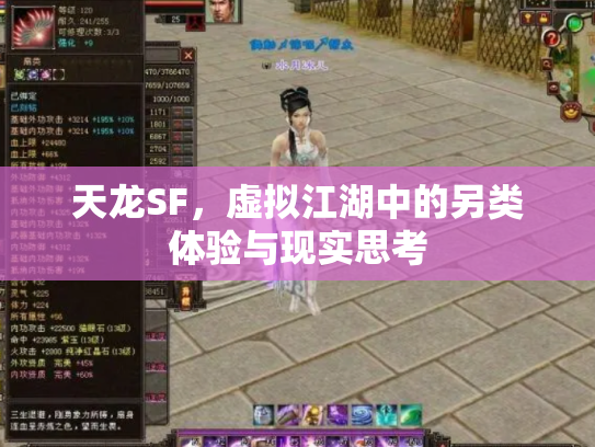 天龙SF，虚拟江湖中的另类体验与现实思考