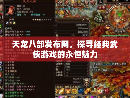 天龙八部发布网，探寻经典武侠游戏的永恒魅力