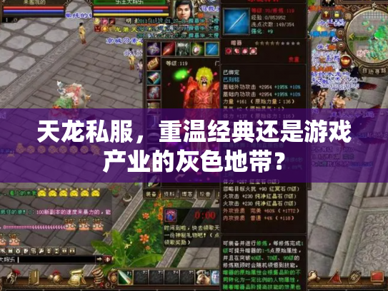 天龙私服，重温经典还是游戏产业的灰色地带？