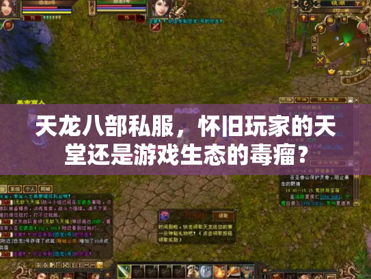 天龙八部私服，怀旧玩家的天堂还是游戏生态的毒瘤？