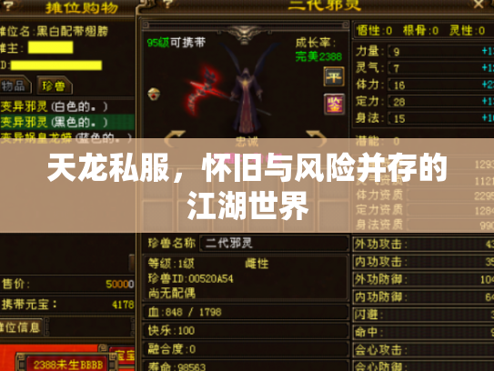 天龙私服，怀旧与风险并存的江湖世界