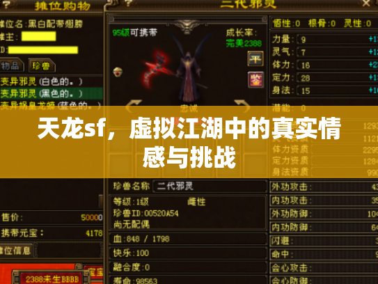 天龙sf，虚拟江湖中的真实情感与挑战