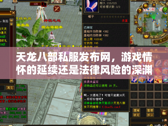 天龙八部私服发布网，游戏情怀的延续还是法律风险的深渊？