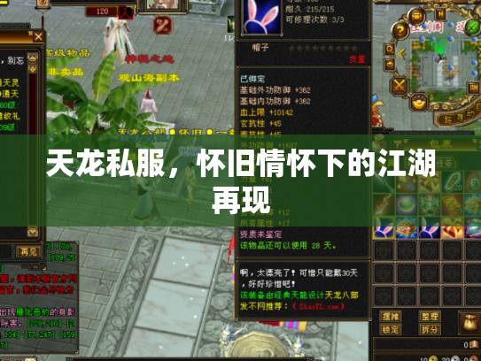 天龙私服，怀旧情怀下的江湖再现