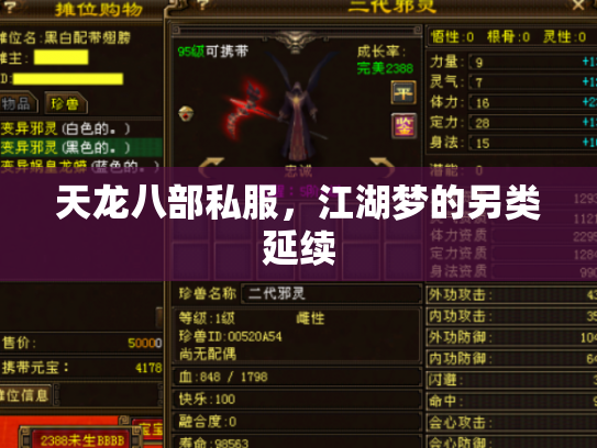 天龙八部私服，江湖梦的另类延续