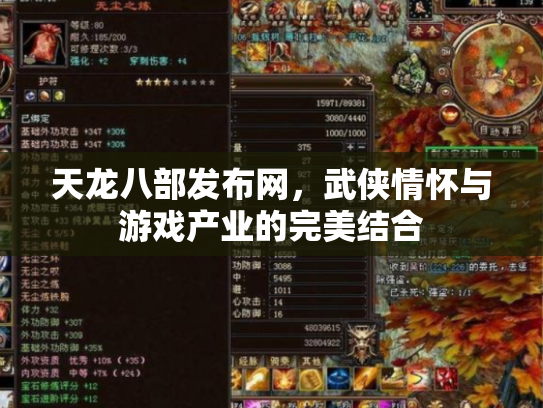 天龙八部发布网，武侠情怀与游戏产业的完美结合
