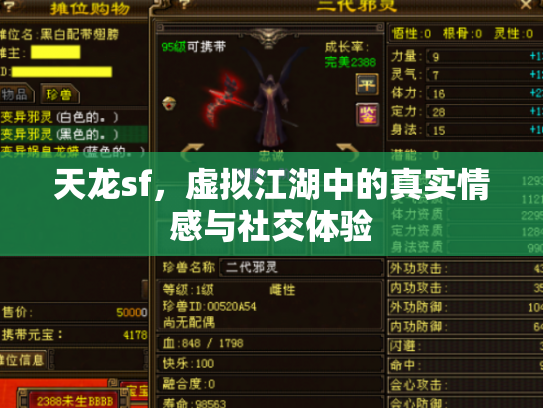 天龙sf，虚拟江湖中的真实情感与社交体验